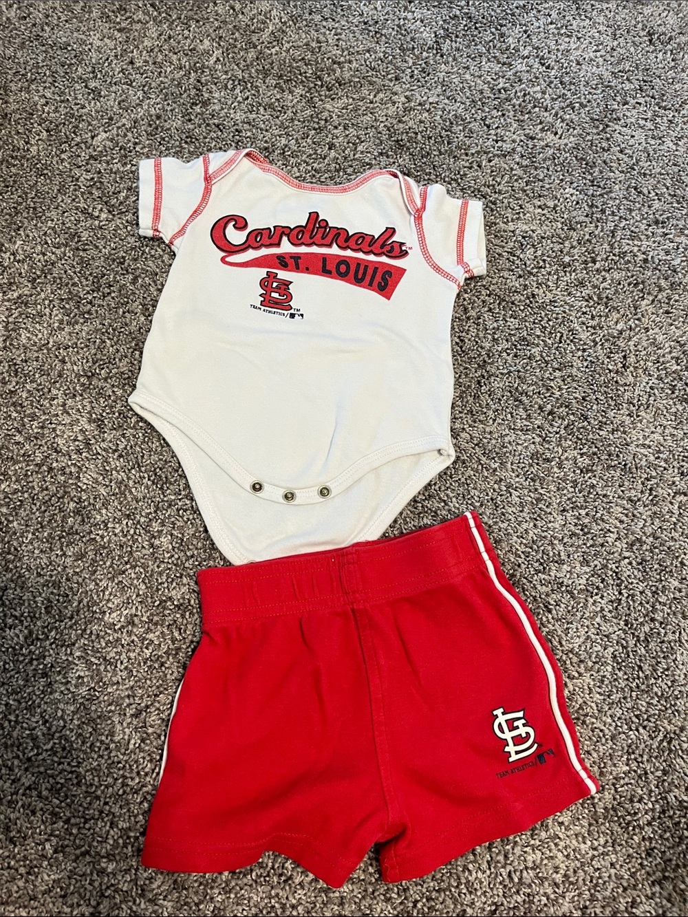 St. Louis Cardinals Baby Matching Set - White & Red